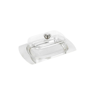 Urbn-Living Stainless Steel Base Butter Dish from B&Q