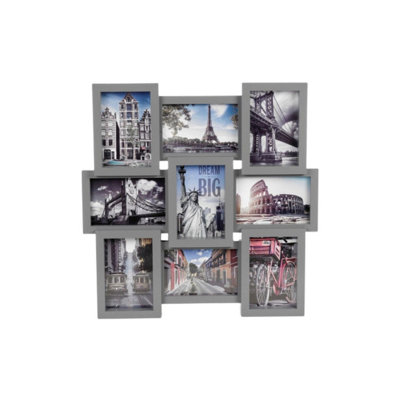 Urbn-Living Grey9-Frames Multi Collage Photo Frames from B&Q