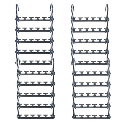 Urbn-Living Percha 20 Pcs Space Saving Clothing Hanger Organiser Hook Wardrobe Non Slip Design