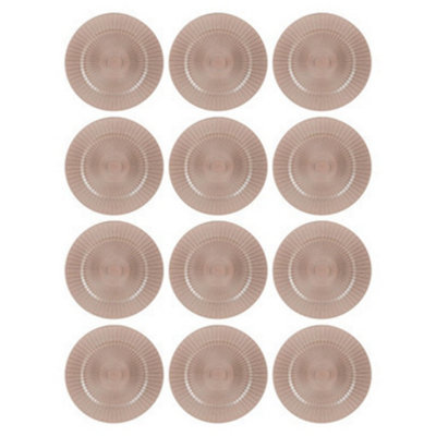 B&Q -  Rose GoldSet Of 12Ray Charger Plates