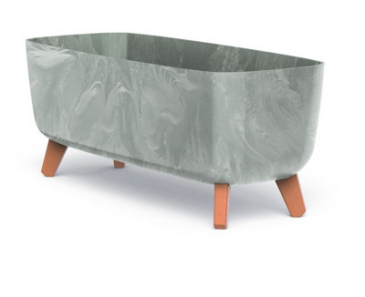 Urbn-Living Concrete600mm Gracia Rectangle Case Flower Pot from B&Q