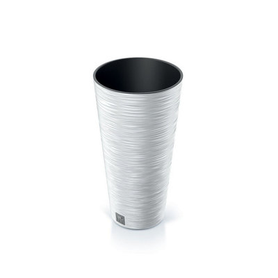 Urbn-Living White300mm Furu Tall Round Plant Pot from B&Q