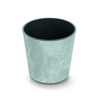 Urbn-Living Grey250mm Tubus Low Washed Up Look Flower Pot from B&Q