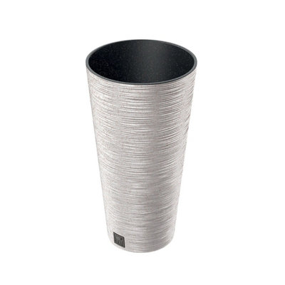 Urbn-Living WhiteFuru Eco Slim Tall Wood Flower Pot30X57.5X57.5 Cm from B&Q
