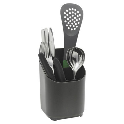 Urbn-Living Urbnliving 18Cm Height Kitchen Plastic Cutlery Drainer Basket Holder Storage Bucket Rack Organiser BoxBlack from B&Q