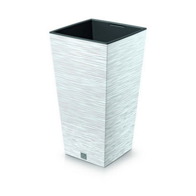 Urbn-Living WhiteFuru Square Tall Planters With Insert66X34.5X34.5 Cm from B&Q