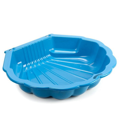 Urbn-Living Urbnliving 87Cm Width Shell Clam Shaped Plastic Sandpit Outdoor Garden Fun Paddling Ball Pool Sand Pit Blue from B&Q