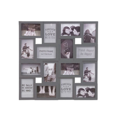 Urbn-Living Grey16-Frames Multi Collage Photo Frames from B&Q