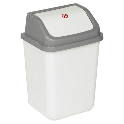 Urbn-Living White20L Plastic Recycling Bins With Swing Lids from B&Q