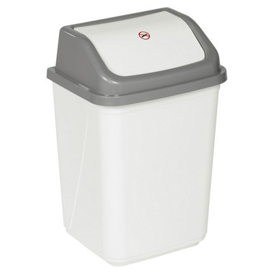 Urbn-Living White30L Plastic Recycling Bins With Swing Lids from B&Q