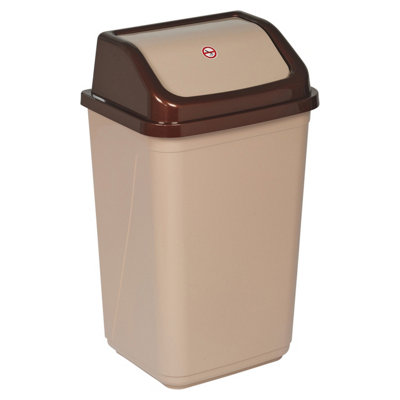 Urbn-Living Brown50L Plastic Recycling Bins With Swing Lids from B&Q