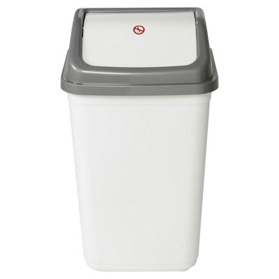 Urbn-Living White50L Plastic Recycling Bins With Swing Lids from B&Q