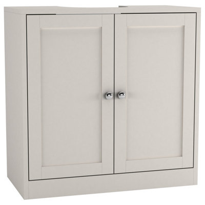 Urbn-Living WhiteUnder Sink Full Pedestal Basin Cabinet Cupboard Bathroom Storage Unit from B&Q