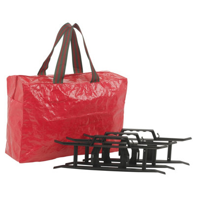 B&Q -  Red Zip Bag For Xmas Lights With 3 Holders