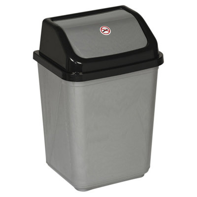 Urbn-Living Black20L Plastic Recycling Bins With Swing Lids from B&Q
