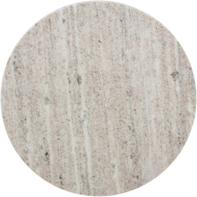  - Urbnliving Height 24Cm Round Sandstone Marble Serving Display Cheese Boards Charcuterie Platters