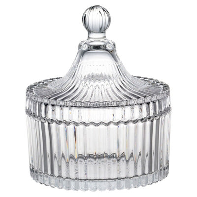 Urbn-Living Urbnliving Height 12Cm Alpina Medium Glass Candy Sweets Chocolates Cookies Jellies Nibbles Snacks Jar With Lid from B&Q