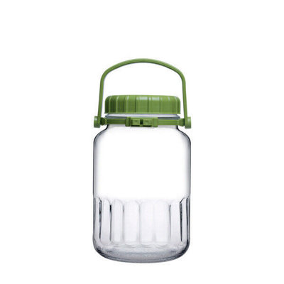 Queensway Home and Dining Queensway Home & Dining 2L Set Of 2 Clear Glass Food Jar Preserve Airtight Container Storage Lid from B&Q