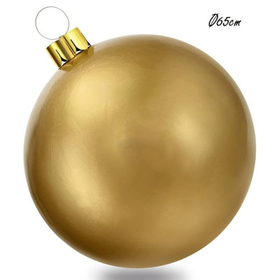 Urbn-Living Urbnliving Diameter 65Cm Gold Inflatable Christmas Bauble Ball Decoration Xmas Tree Outdoor Hanging Ornaments from B&Q
