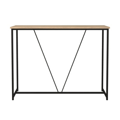 Urbn-Living Urbnliving 100Cm Width Oak Wooden Console Table Living Room Slim Display Shelf Hallway Entryway Furniture from B&Q
