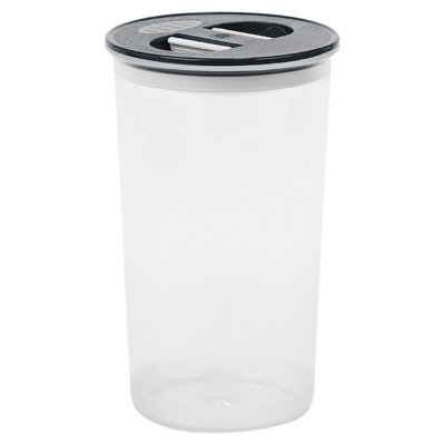 Urbn-Living Urbnliving 1.1L Dark Grey Plastic Airtight Containers Food Storage Reusable Stackable from B&Q
