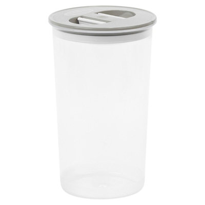 Urbn-Living Urbnliving 1.1L Taupe Plastic Airtight Containers Food Storage Reusable Stackable from B&Q
