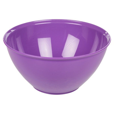Urbn-Chef Height 11Cm Durable Plastic Kitchen Purple Mixing Salad Bowls Microwave & Dishwasher Safe from B&Q