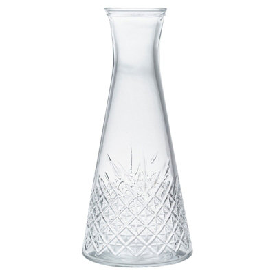 B&Q -  Queensway Home & Dining Height 26Cm 940Ml Glass Wine Carafe Jug Water Juice Pitcher Tableware Dishwasher Safe