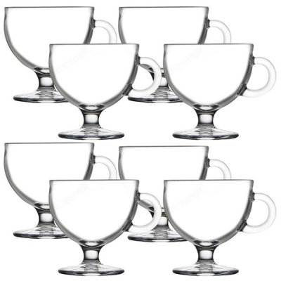 Queensway Home and Dining Queensway Home & Dining 8 Pcs Glass Ice Cream Sundae Fruit Dessert Mugs Dishes Cups Bowls Handle
