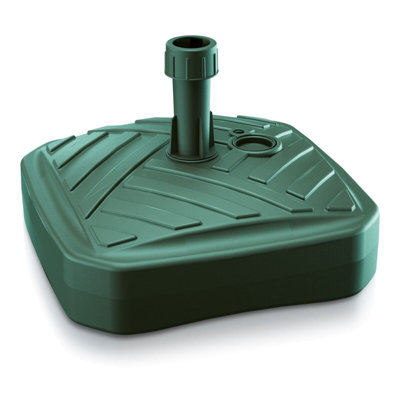Urbn-Living Urbnliving Height 13Cm 12L Square Green Colour Plastic Umbrella Parasol Base Stand Garden Sunshade Holder from B&Q