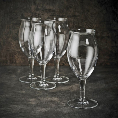 Queensway Home and Dining Queensway Home & Dining 410Ml Clear Glass Stemmed Beverages Lager Pint Bar Glasses Stout & Porter 8Pcs from B&Q