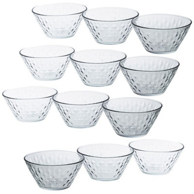 Queensway Home And Dining Queensway Home & Dining 12Cm Diameter 12Pcs Glass Dessert Ice Bowls Snacks Nuts Nibbles Stacking Serving Dishes Cream