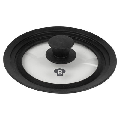 Urbn-Living Urbnliving Universal Silicone & Glass Lid For Cooking Pans, Pots & Skillets Diameter Fits 16/18/20Cm