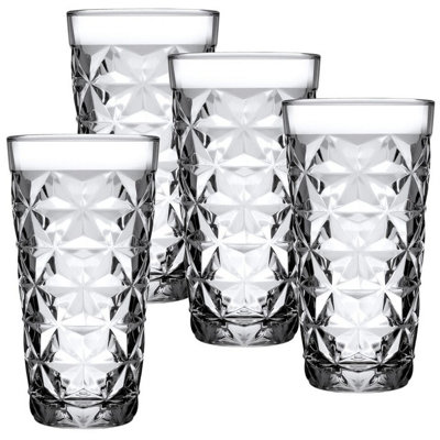 Urbn-Living Urbnliving 290Ml Tall Drink Highball Glasses Long Cocktail Water Juice Tumblers Set Of 4 from B&Q
