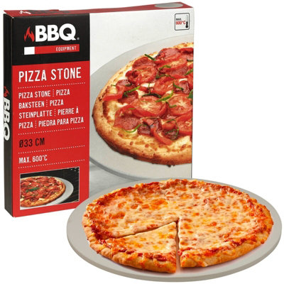 Urbn-Living Urbnliving 33Cm Diameter Round Crispy Pizza Baking Stone Barbecue Ceramic Serving Tray Board from B&Q