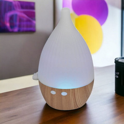B&Q -  Urbnliving 20Cm Height Led Portable Humidifier & Aroma Fragrance Essential Oils Air Diffuser Home Relax