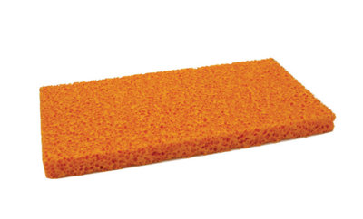 200mm X 400mm / 18mm Orange Rubber Sponge Pad For Grout Float Trowel from B&Q
