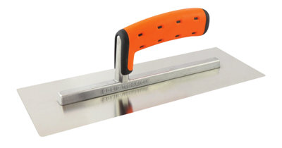 0.7mm Stainless Steel Plastering Trowel With Soft Grip Handle Finishing Trowel from B&Q