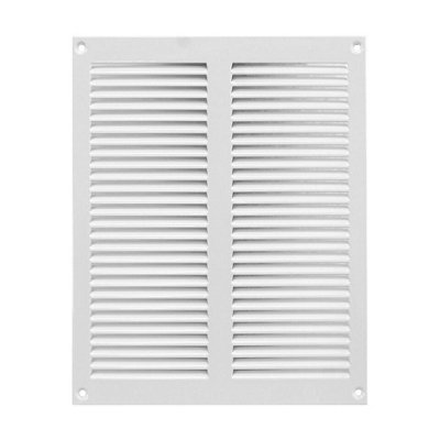 White Metal Air Vent Grille 200mm X 250mm Fly Screen from B&Q