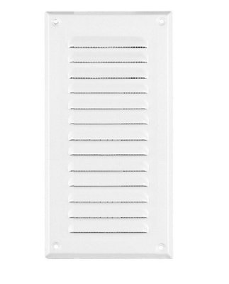 White Metal Air Vent Grille 125mm X 295mm Mta12B from B&Q