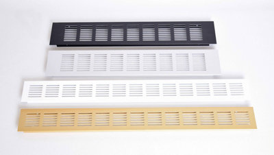 Brown Aluminium Air Vent Grille Built-In Appliances Furniture500mm X 80mm from B&Q