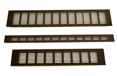 Brown Aluminium Air Vent Grille 80mm X 500mm from B&Q