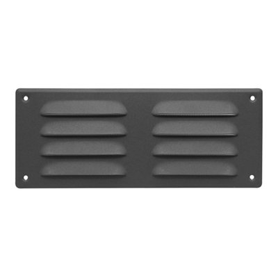 Anthracite Metal Air Vent Grille 260mm X 105mm With Fly Screen from B&Q