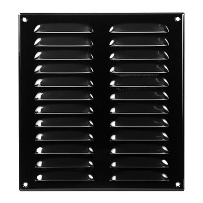 Black Metal Air Vent Grille 260mm X 280mm With Fly Screen from B&Q