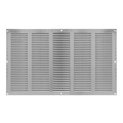 Galvanised Steel Air Vent Grille 500mm X 300mm Fly Screen Flat from B&Q