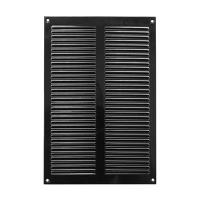 Black Metal Air Vent Grille 200mm X 300mm from B&Q