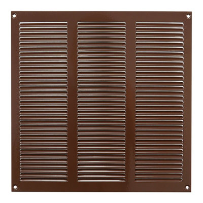 Metal Brown Air Vent Grille 300mm X 300mm from B&Q
