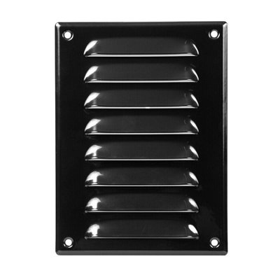 Black Metal Air Vent Grille 140mm X 190mm from B&Q