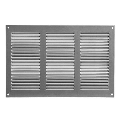Silver Metal Air Vent Grille 300mm X 200mm from B&Q