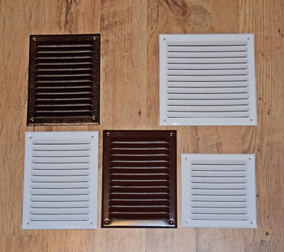 White Air Vent Grille Mesh Metal 150mm X 200mm from B&Q